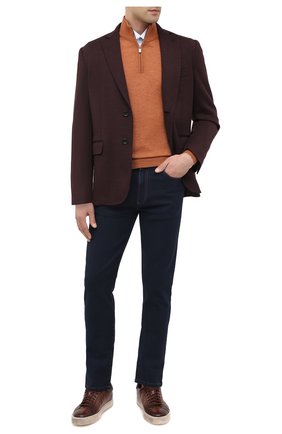 Мужские кожаные кеды SANTONI коричневого цвета по цене 38450 руб., арт. MBGL20850SP0RG00S50 | Фото 2 Мужские кожаные кеды SANTONI коричневого цвета, арт. MBGL20850SP0RG00S50 | Фото 2