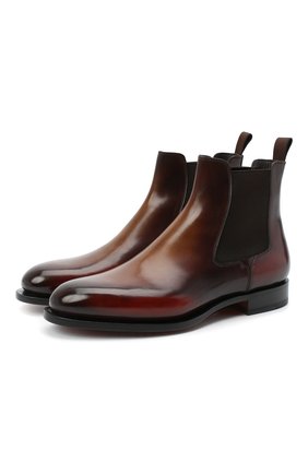 Мужские кожаные челси SANTONI коричневого цвета по цене 86950 руб., арт. MCC016749MC3HNGCT30 | Фото 1 Мужские кожаные челси SANTONI коричневого цвета, арт. MCC016749MC3HNGCT30 | Фото 1