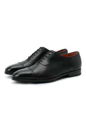 Мужские кожаные оксфорды SANTONI черного цвета по цене 65800 руб., арт. MCLE16207SI1ESCSN01 | Фото 1 Мужские кожаные оксфорды SANTONI черного цвета, арт. MCLE16207SI1ESCSN01 | Фото 1