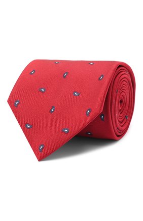 Мужской шелковый галстук BRIONI красного цвета, арт. 062I00/09484 | Фото 1 (Материал: Текстиль, Шелк; Принт: С принтом; Региональные ограничения белый список (Axapta Mercury): RU)