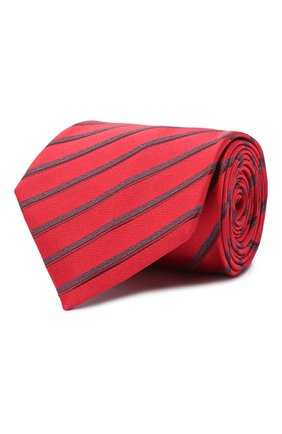 Мужской шелковый галстук BRIONI красного цвета, арт. 062I00/09470 | Фото 1 (Материал: Текстиль, Шелк; Принт: С принтом; Региональные ограничения белый список (Axapta Mercury): RU)