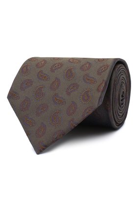 Мужской шелковый галстук BRIONI хаки цвета по цене 22450 руб., арт. 062I00/09428 | Фото 1 Мужской шелковый галстук BRIONI хаки цвета, арт. 062I00/09428 | Фото 1