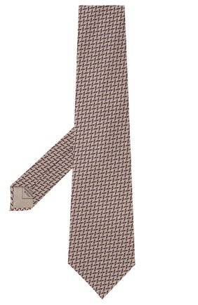 Мужской шелковый галстук BRIONI темно-коричневого цвета, арт. 062I00/09424 | Фото 2 (Принт: С принтом; Материал: Текстиль, Шелк; Региональные ограничения белый список (Axapta Mercury): RU)