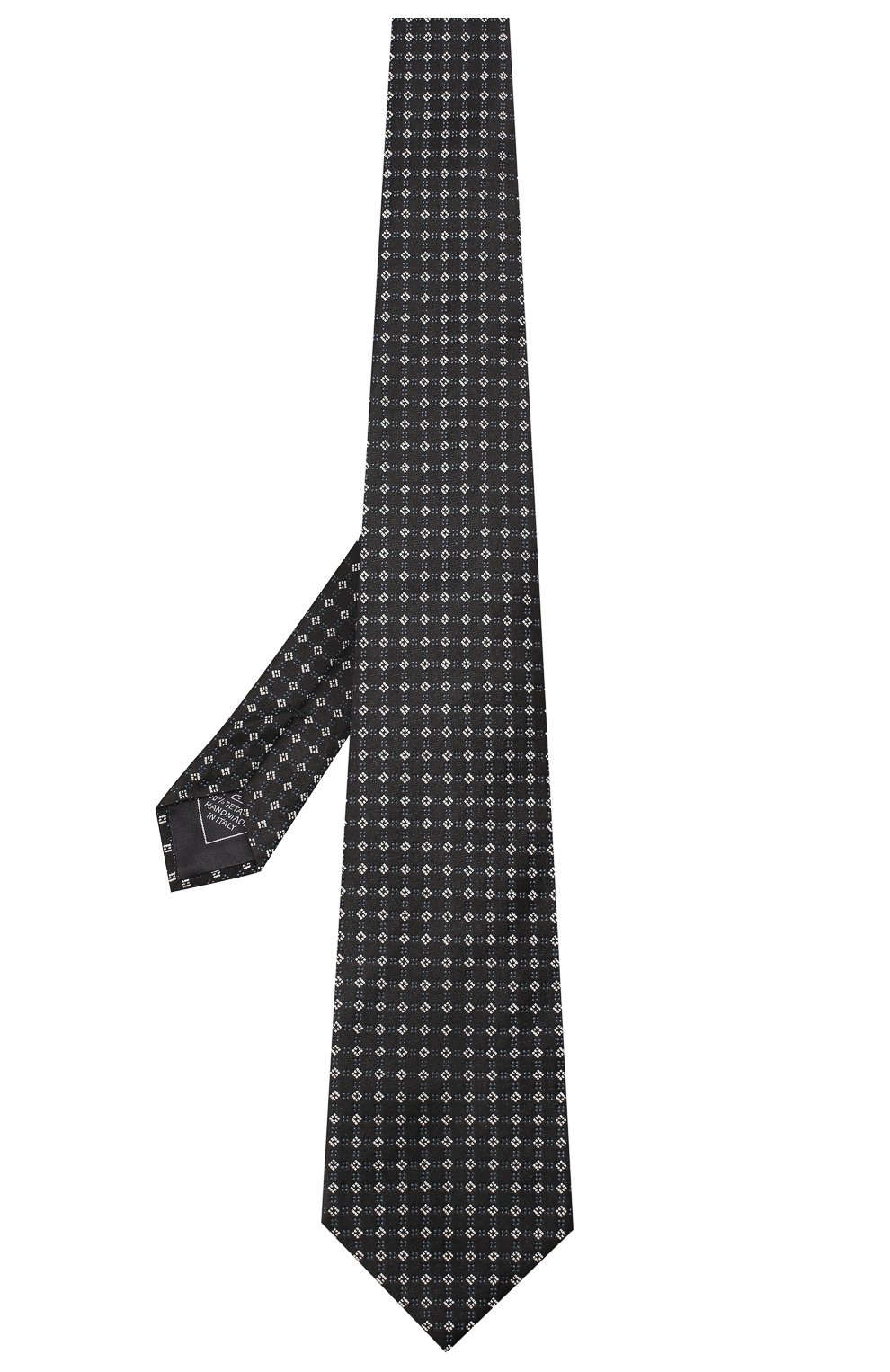 Мужской шелковый галстук BRIONI черного цвета, арт. 062H00/09455 | Фото 2 (Принт: С принтом; Материал: Текстиль, Шелк; Региональные ограничения белый список (Axapta Mercury): RU)