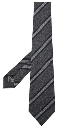 Мужской шелковый галстук BRIONI темно-серого цвета по цене 22250 руб., арт. 062H00/0941H | Фото 2 Мужской шелковый галстук BRIONI темно-серого цвета, арт. 062H00/0941H | Фото 2