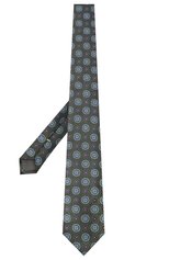 Мужской шелковый галстук CANALI зеленого цвета, арт. 18/HJ02864 | Фото 2 (Принт: С принтом; Материал: Текстиль, Шелк)