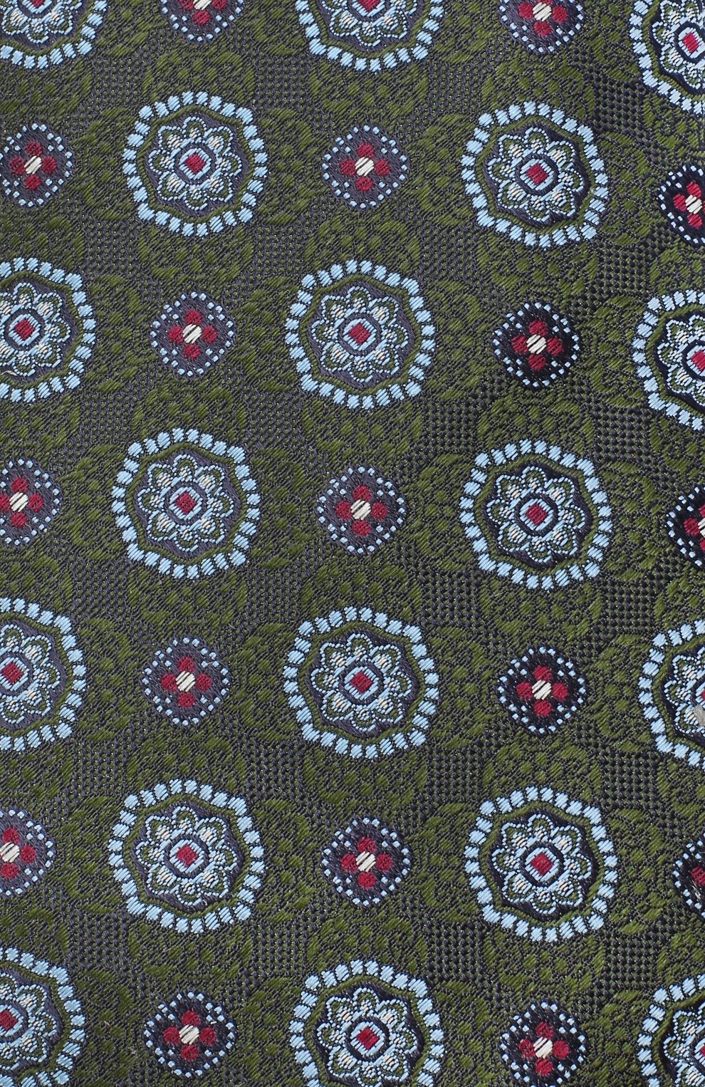 Мужской шелковый галстук CANALI зеленого цвета, арт. 18/HJ02864 | Фото 3 (Принт: С принтом; Материал: Текстиль, Шелк)
