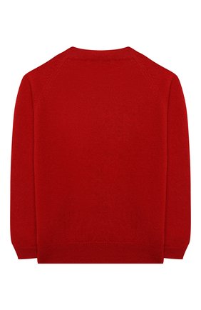 Детский шерстяной пуловер IL GUFO красного цвета, арт. A20MA335EM220/5A-8A | Фото 2 (Рукава: Длинные; Материал внешний: Шерсть; Девочки Кросс-КТ: Пуловер-одежда; Ростовка одежда: 4 года | 104 см, 5 лет | 110 см, 7 лет | 122 см)