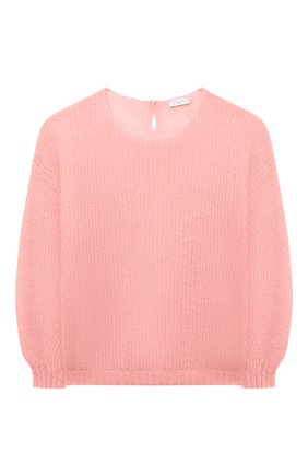 Детский шерстяной свитер IL GUFO розового цвета, арт. A20MA345EM431/5A-8A | Фото 1 (Материал внешний: Шерсть, Синтетический материал; Рукава: Длинные; Девочки Кросс-КТ: Свитер-одежда)