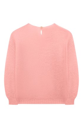 Детский шерстяной свитер IL GUFO розового цвета, арт. A20MA345EM431/5A-8A | Фото 2 (Материал внешний: Шерсть, Синтетический материал; Рукава: Длинные; Девочки Кросс-КТ: Свитер-одежда)