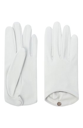 Женские кожаные перчатки GIORGIO ARMANI белого цвета по цене 34550 руб., арт. 794217/0A221 | Фото 2 Женские кожаные перчатки GIORGIO ARMANI белого цвета, арт. 794217/0A221 | Фото 2