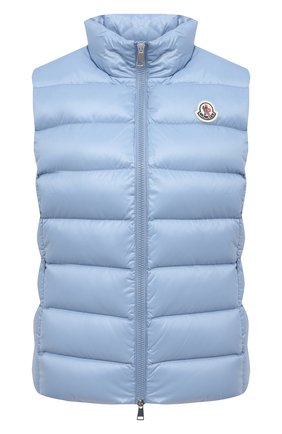 Женский пуховый жилет MONCLER голубого цвета по цене 46100 руб., арт. F2-093-1A525-00-68950 | Фото 1 Женский пуховый жилет MONCLER голубого цвета, арт. F2-093-1A525-00-68950 | Фото 1