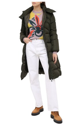 Женский пуховик MONCLER хаки цвета по цене 122000 руб., арт. F2-093-1D507-00-C0068 | Фото 2 Женский пуховик MONCLER хаки цвета, арт. F2-093-1D507-00-C0068 | Фото 2