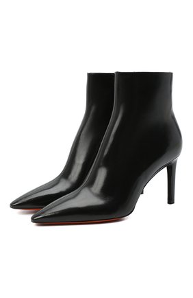 Женские кожаные ботильоны SANTONI черного цвета по цене 58200 руб., арт. WTA058951HA2NSZAN01 | Фото 1 Женские кожаные ботильоны SANTONI черного цвета, арт. WTA058951HA2NSZAN01 | Фото 1