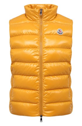 Женский пуховый жилет MONCLER желтого цвета по цене 46100 руб., арт. F2-093-1A525-00-68950 | Фото 1 Женский пуховый жилет MONCLER желтого цвета, арт. F2-093-1A525-00-68950 | Фото 1