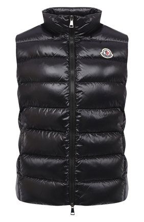 Женский пуховый жилет MONCLER черного цвета по цене 51700 руб., арт. F2-093-1A525-00-68950 | Фото 1 Женский пуховый жилет MONCLER черного цвета, арт. F2-093-1A525-00-68950 | Фото 1 (Материал подклада: Синтетический материал; Материал внешний: Синтетический материал; Длина (верхняя одежда): Короткие; Материал утеплителя: Пух и перо; Женское Кросс-КТ: Верхняя одежда, Жилет-одежда; Стили: Минимализм, Классический; Кросс-КТ: Куртка, Пуховик)