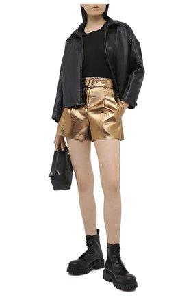 Женские шорты MSGM бронзового цвета по цене 24600 руб., арт. 2941MDB11 207684 | Фото 2 Женские шорты MSGM бронзового цвета, арт. 2941MDB11 207684 | Фото 2