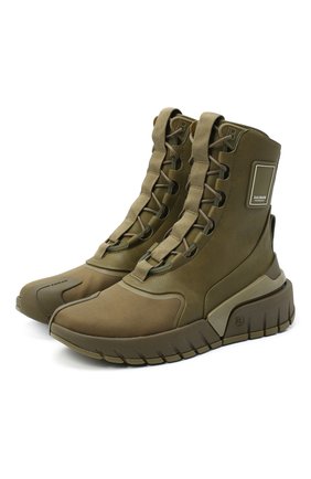 Мужские комбинированные ботинки b-army BALMAIN хаки цвета по цене 57650 руб., арт. UM1C231/LSCV | Фото 1 Мужские комбинированные ботинки b-army BALMAIN хаки цвета, арт. UM1C231/LSCV | Фото 1