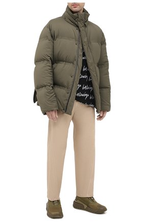 Мужские комбинированные ботинки b-army BALMAIN хаки цвета по цене 57650 руб., арт. UM1C231/LSCV | Фото 2 Мужские комбинированные ботинки b-army BALMAIN хаки цвета, арт. UM1C231/LSCV | Фото 2