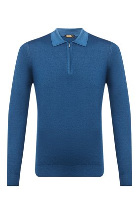 Мужское поло из кашемира и шелка ZILLI синего цвета по цене 114500 руб., арт. MBU-PZ002-NUAG1/ML01 | Фото 1 Мужское поло из кашемира и шелка ZILLI синего цвета, арт. MBU-PZ002-NUAG1/ML01 | Фото 1 (Материал внешний: Шелк, Шерсть, Кашемир; Длина (для топов): Стандартные; Рукава: Длинные; Стили: Кэжуэл; Застежка: Молния; Кросс-КТ: Трикотаж; Региональные ограничения белый список (Axapta Mercury): RU)