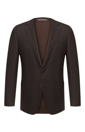 Мужской шерстяной пиджак CANALI коричневого цвета по цене 98700 руб., арт. 11288/CU02736/101 | Фото 1 Мужской шерстяной пиджак CANALI коричневого цвета, арт. 11288/CU02736/101 | Фото 1