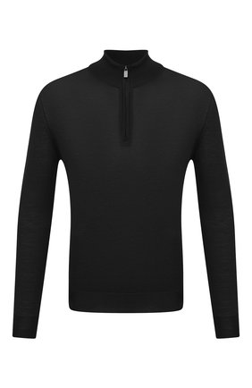 Мужской шерстяной джемпер CANALI темно-серого цвета по цене 23900 руб., арт. C0015/MK00077 | Фото 1 Мужской шерстяной джемпер CANALI темно-серого цвета, арт. C0015/MK00077 | Фото 1