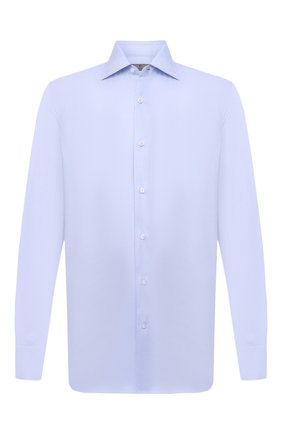 Мужская хлопковая сорочка CANALI голубого цвета по цене 31900 руб., арт. 7705/GX02026 | Фото 1 Мужская хлопковая сорочка CANALI голубого цвета, арт. 7705/GX02026 | Фото 1