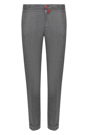 Мужские шерстяные брюки KITON серого цвета по цене 114500 руб., арт. UFPLACK01T52 | Фото 1 Мужские шерстяные брюки KITON серого цвета, арт. UFPLACK01T52 | Фото 1