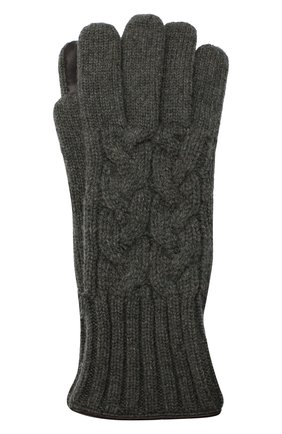 Мужские кашемировые перчатки KITON серого цвета, арт. UGU115X03T25 | Фото 1 (Материал: Шерсть, Кашемир, Текстиль; Кросс-КТ: Трикотаж)