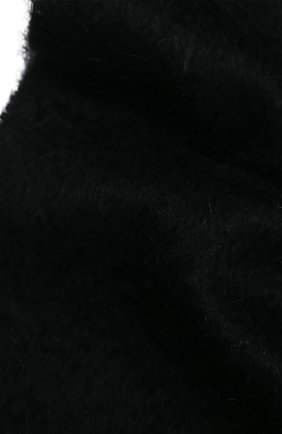 Мужской шерстяной шарф SAINT LAURENT черного цвета, арт. 625821/4YC89 | Фото 2 (Материал: Шерсть, Текстиль; Кросс-КТ: шерсть; Мужское Кросс-КТ: Шарфы - с бахромой)