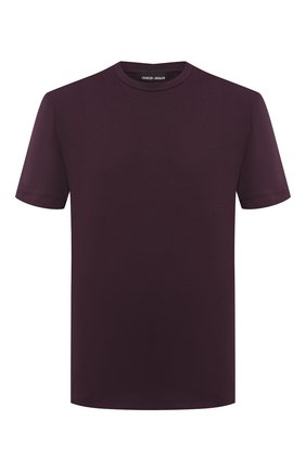 Мужская хлопковая футболка GIORGIO ARMANI бордового цвета по цене 23450 руб., арт. 3HSM75/SJMCZ | Фото 1 Мужская хлопковая футболка GIORGIO ARMANI бордового цвета, арт. 3HSM75/SJMCZ | Фото 1