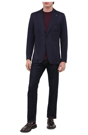 Мужская хлопковая футболка GIORGIO ARMANI бордового цвета по цене 23450 руб., арт. 3HSM75/SJMCZ | Фото 2 Мужская хлопковая футболка GIORGIO ARMANI бордового цвета, арт. 3HSM75/SJMCZ | Фото 2