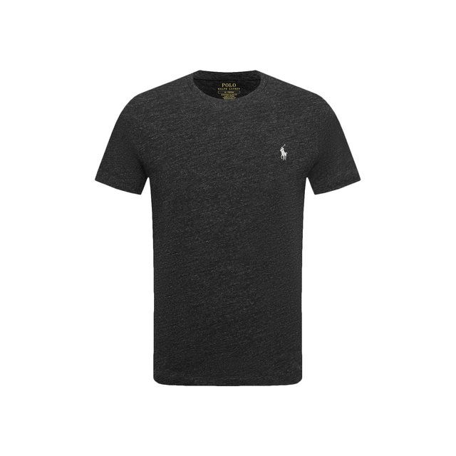 Хлопковая футболка Polo Ralph Lauren серого цвета