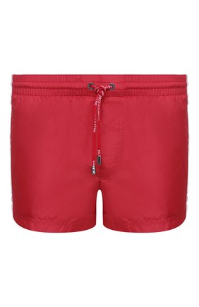 Мужские плавки-шорты DOLCE & GABBANA красного цвета, арт. M4A67T/FUSFW | Фото 1 (Материал внешний: Синтетический материал; Принт: Без принта; Мужское Кросс-КТ: плавки-шорты)