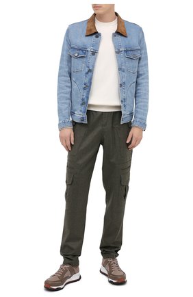Мужская джинсовая куртка BRIONI голубого цвета, арт. SLRD0L/09D05 | Фото 3 (Кросс-КТ: Куртка, Деним; Рукава: Длинные; Региональные ограничения белый список (Axapta Mercury): RU; Материал внешний: Хлопок, Деним; Мужское Кросс-КТ: Верхняя одежда; Длина (верхняя одежда): Короткие; Стили: Кэжуэл)