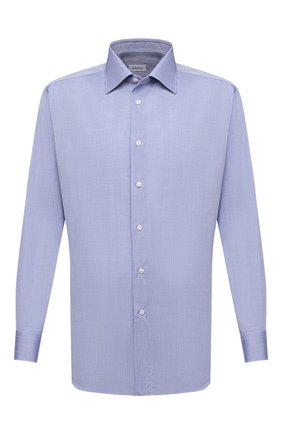 Мужская хлопковая сорочка BRIONI синего цвета по цене 49400 руб., арт. RCA20L/P905C | Фото 1 Мужская хлопковая сорочка BRIONI синего цвета, арт. RCA20L/P905C | Фото 1