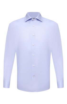 Мужская хлопковая сорочка CANALI голубого цвета по цене 31500 руб., арт. XX18/GX02030 | Фото 1 Мужская хлопковая сорочка CANALI голубого цвета, арт. XX18/GX02030 | Фото 1 (Материал внешний: Хлопок; Рукава: Длинные; Длина (для топов): Стандартные; Случай: Формальный; Стили: Классический)
