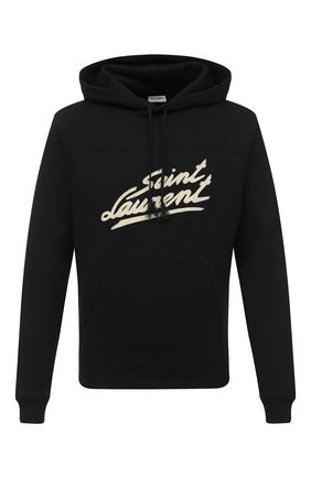 Мужской хлопковое худи SAINT LAURENT черного цвета по цене 59950 руб., арт. 631086/YBVB2 | Фото 1 Мужской хлопковое худи SAINT LAURENT черного цвета, арт. 631086/YBVB2 | Фото 1