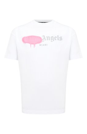 Мужская хлопковая футболка PALM ANGELS белого цвета по цене 16100 руб., арт. PMAA001F20JER0130130 | Фото 1 Мужская хлопковая футболка PALM ANGELS белого цвета, арт. PMAA001F20JER0130130 | Фото 1