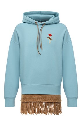 Мужской хлопковое худи PALM ANGELS бирюзового цвета по цене 86200 руб., арт. PMBB087E20FLE0015025 | Фото 1 Мужской хлопковое худи PALM ANGELS бирюзового цвета, арт. PMBB087E20FLE0015025 | Фото 1