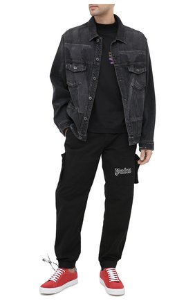 Мужской хлопковые джоггеры PALM ANGELS черного цвета по цене 52950 руб., арт. PMCA078E20FAB0021001 | Фото 2 Мужской хлопковые джоггеры PALM ANGELS черного цвета, арт. PMCA078E20FAB0021001 | Фото 2