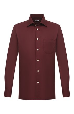 Мужская хлопковая рубашка KITON бордового цвета по цене 75700 руб., арт. UMCNERH0740904 | Фото 1 Мужская хлопковая рубашка KITON бордового цвета, арт. UMCNERH0740904 | Фото 1