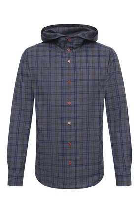 Мужская хлопковая рубашка KITON синего цвета по цене 46250 руб., арт. UMCMARH0748510 | Фото 1 Мужская хлопковая рубашка KITON синего цвета, арт. UMCMARH0748510 | Фото 1