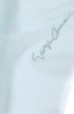Женский кашемировый шарф GIORGIO ARMANI голубого цвета по цене 73150 руб., арт. 795221/9A144 | Фото 2 Женский кашемировый шарф GIORGIO ARMANI голубого цвета, арт. 795221/9A144 | Фото 2