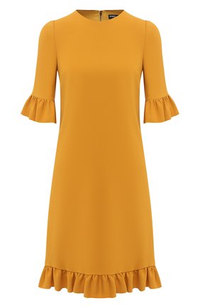 Женское платье DOLCE & GABBANA желтого цвета по цене 131500 руб., арт. F6I6XT/FURDV | Фото 1 Женское платье DOLCE & GABBANA желтого цвета, арт. F6I6XT/FURDV | Фото 1