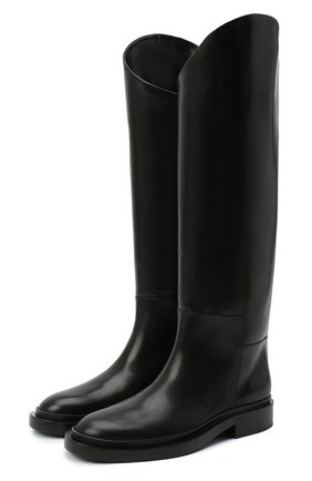 Женские кожаные сапоги JIL SANDER черного цвета по цене 105500 руб., арт. JS35043A-12004 | Фото 1 Женские кожаные сапоги JIL SANDER черного цвета, арт. JS35043A-12004 | Фото 1 (Материал внутренний: Натуральная кожа; Подошва: Платформа; Высота голенища: Высокие; Каблук высота: Низкий; Каблук тип: Устойчивый)