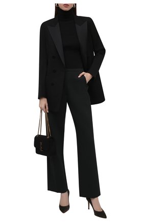 Женская водолазка из кашемира и шерсти SAINT LAURENT черного цвета по цене 76150 руб., арт. 637869/YAPK2 | Фото 2 Женская водолазка из кашемира и шерсти SAINT LAURENT черного цвета, арт. 637869/YAPK2 | Фото 2