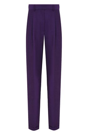 Женские шерстяные брюки VICTORIA BECKHAM фиолетового цвета по цене 78750 руб., арт. 1320WTR001457A | Фото 1 Женские шерстяные брюки VICTORIA BECKHAM фиолетового цвета, арт. 1320WTR001457A | Фото 1