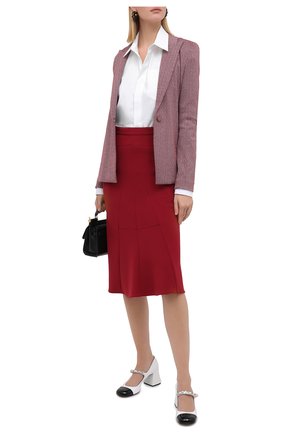 Женская шерстяная юбка GIORGIO ARMANI красного цвета по цене 93050 руб., арт. 0WHNN040/T01V3 | Фото 2 Женская шерстяная юбка GIORGIO ARMANI красного цвета, арт. 0WHNN040/T01V3 | Фото 2