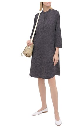 Женское платье из хлопка и шелка GIORGIO ARMANI серого цвета по цене 149500 руб., арт. 0WHCCZ83/TZ648 | Фото 2 Женское платье из хлопка и шелка GIORGIO ARMANI серого цвета, арт. 0WHCCZ83/TZ648 | Фото 2